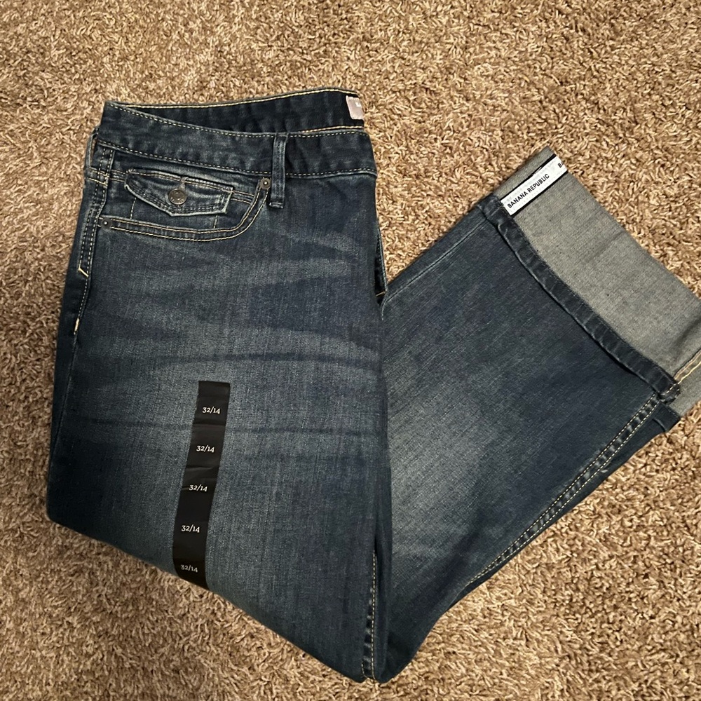 NWT Banana Republic logo cuffed jeans